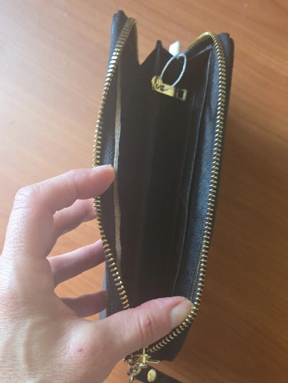 Textured Brown Zip Around Wristlet Wallet Prayer Wear 🙏